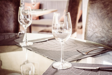 Empty wine glass