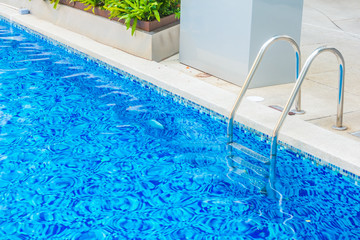 Fototapeta na wymiar Beautiful luxury hotel swimming pool resort