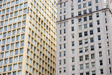 Wall of Chicago skyscrapers