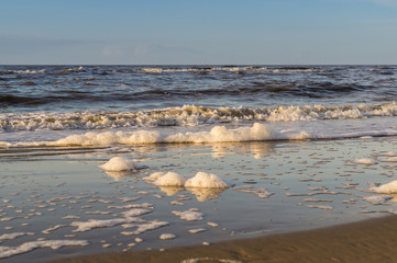 Nordsee Schaum am Meer