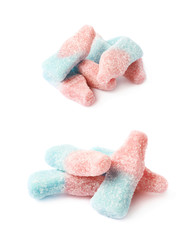 Bottle shaped fizzy candy