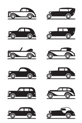 Classic and retro cars - vector illustration