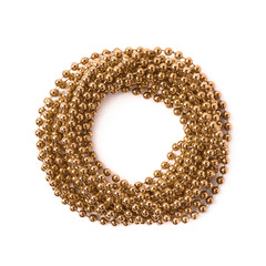 Beads garland round frame isolated