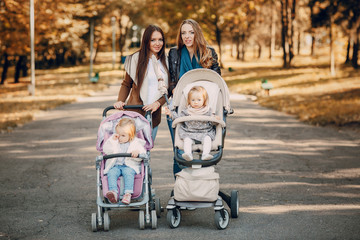 Family walk in the park