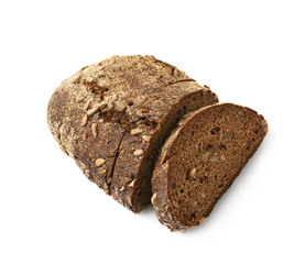 Sliced loaf of bread isolated