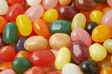 Surface covered with jelly beans