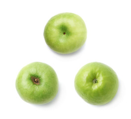 Ripe green apple isolated