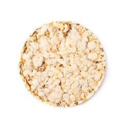 Round diet rice cracker isolated