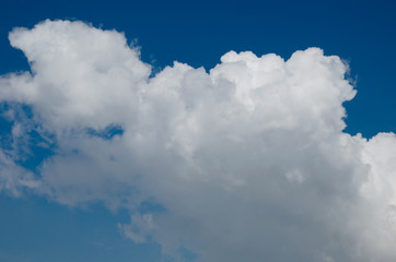 White Cloud On Blue Sky.