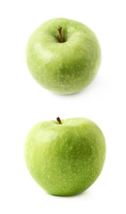 Sour green apple isolated