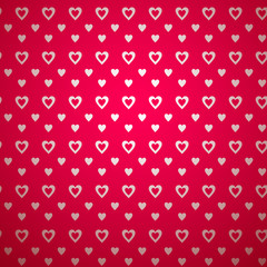 Valentine day pattern with shadow. Vector illustration