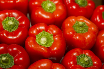 red paprika on market