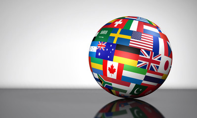 Global Business International Globe Flags - 102103900