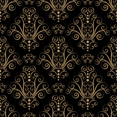 Curly seamless pattern