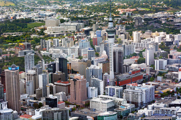 Fototapeta na wymiar Aerial view of Auckland financial center New Zealand