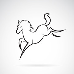 Vector image of an horse design on white background