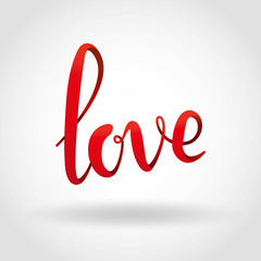 Love red 3d lettering background 1