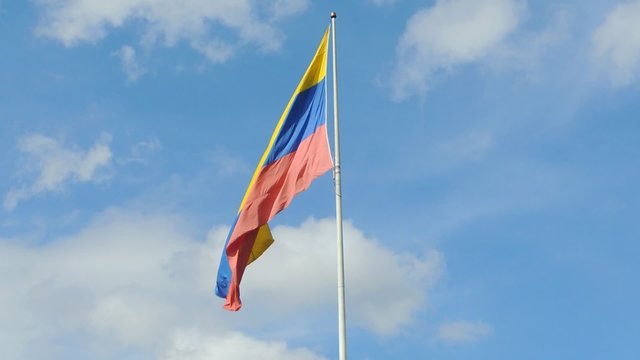 Venezuela flag flowing in the wind