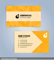 Yellow and White modern business card template, Illustration Vector 10