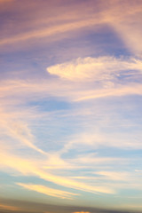 Naklejka na ściany i meble Color sky with clouds, background