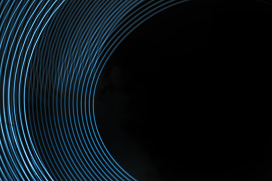 Abstract line from LED light.Used blue filter.