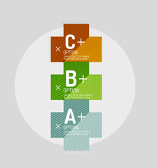 Paper style abstract geometric shapes with infographic options