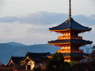 Fotobehang Tempel Kiyomizu-dera temple in Kyoto, Japan