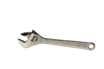 Adjustable wrench isolated on a white background