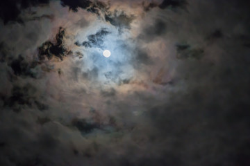 full moon night clound.
