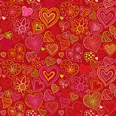 Valentine's day pattern with heart