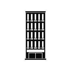 Modern building black simple icon