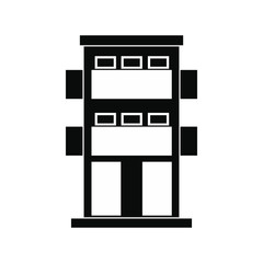 Two-storey house with balcony icon 