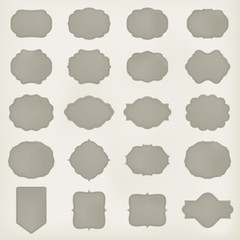 art set of vector vintage frame lable. template for retro design. leather texture. vector