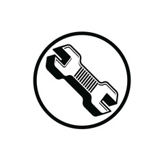 3d wrench detailed vector illustration. Work tool, three-dimensional