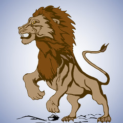 angry lion