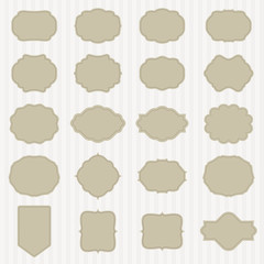 art set of vector vintage frame lable. template for retro design. vector