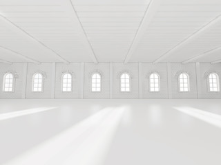 empty showroom 3D rendering