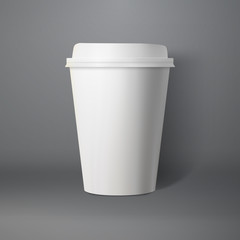 Vector Coffee Cup. Photorealistic 3D Vector EPS10 Paper Coffee C