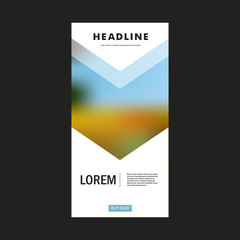 Vector brochure flyer blur design template