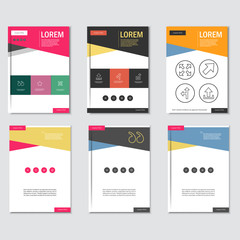 Business brochure design template in A4 size, with triangular  background