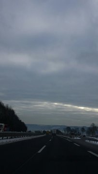 Autobahn A44 bei Schnee