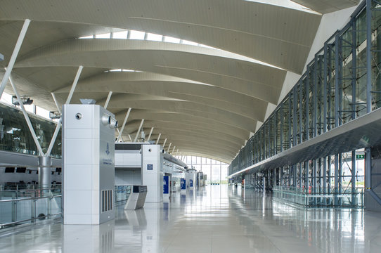 modern airport terminal interior