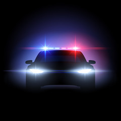 Fototapeta na wymiar Police car lights effect