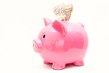 Detail of a piggy bank