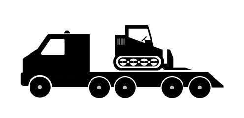 Fototapeta premium Monte-charges en livraison dans un camion