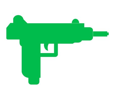 Pistolet automatique Uzi vert