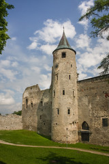 Fototapeta na wymiar Ruins of the medieval episcopal castle of Haapsalu, Estonia