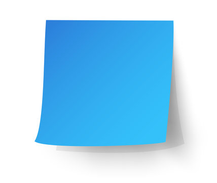 Light blue sticky note, Post-it. vector illustration.
