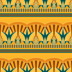 Seamless vector traditional coloured egypt pattern - 102120351