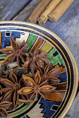 Closeup of star anise